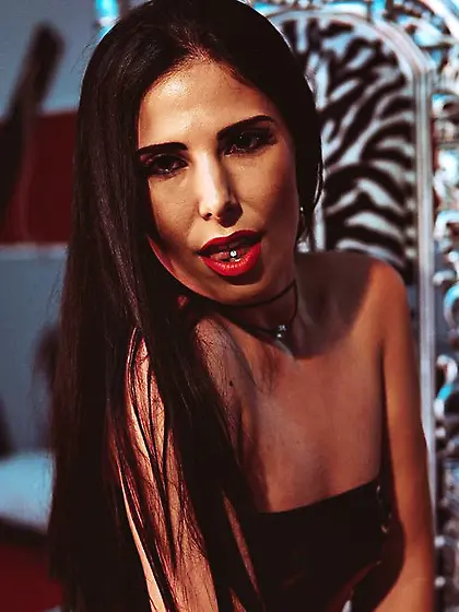 Dominant stockings footjob