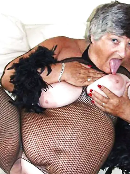 Libby in high-heeled slippers and pantyhose