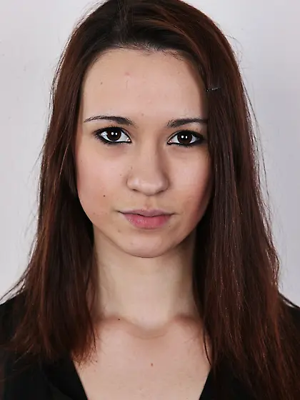 Slender brunette babe tattoo