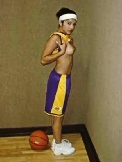 Sunny Leone strips her basketball jersey and shows us her perky