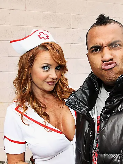 Blue eyed redhead fake