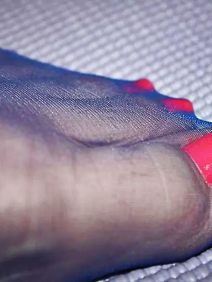 Fabulous Nylon Soles Toes Blue Tights Highly Molten!!