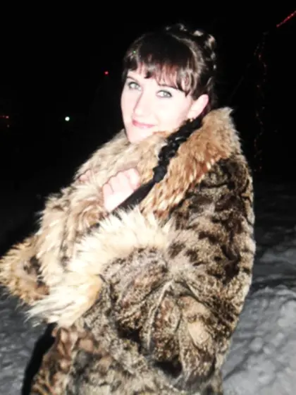 Wild cat fur coat