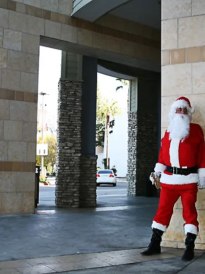 Eva Ellington takes her slutty xmas outfit off and fucks with a