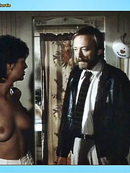 Short-haired slut black panties