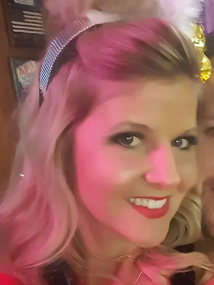 Regan was proud to show off her tits