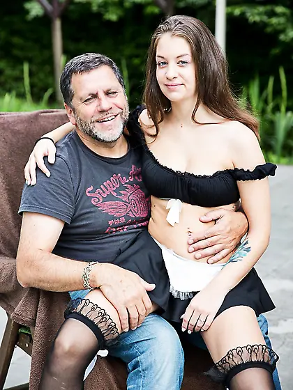 Angelina Brill enjoys hardcore sex with an older guy