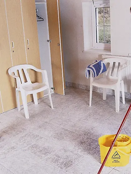 After training horny bruiser stretches sexy blonde janitor in lo