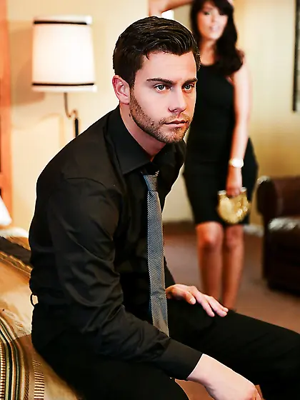 Unfaithful wife comes to a hotel room where lover waits for her