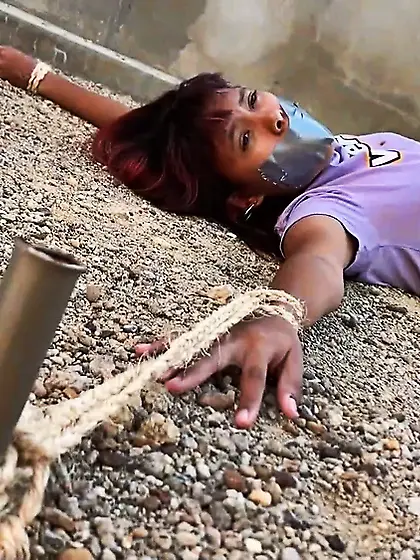 Tied Spreadeagle During Yoga Class - Selfgags