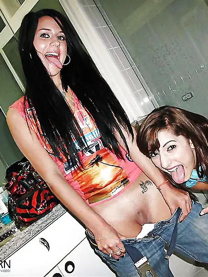 Girls with colleagues