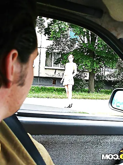 Crazy lady gives head and pounds in the car