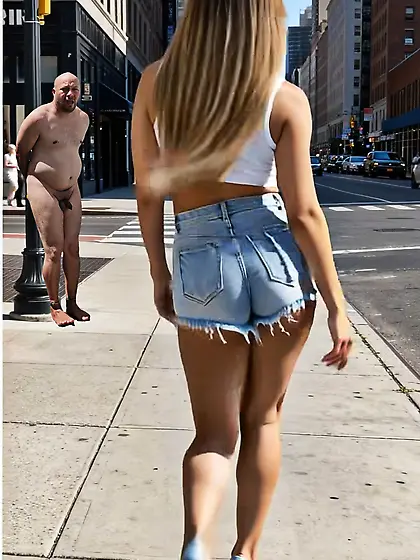 Tied nude humillant public cfnm