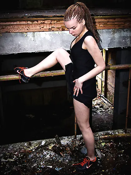 Sophia I slowly strips naked today.