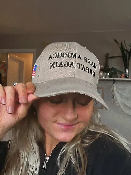 Maga blonde with amazing ass