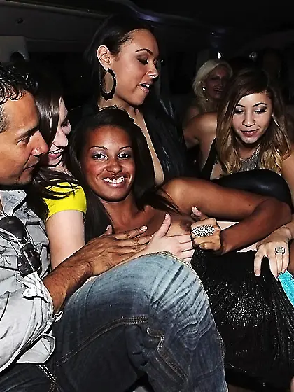 Wild babes get naked at a sleazy VIP party and fuck with horny s