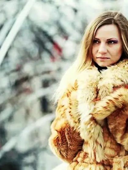 Wild cat fur coat