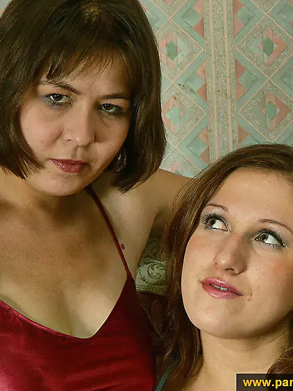 Pantyhose lesbians in pink lace nylons