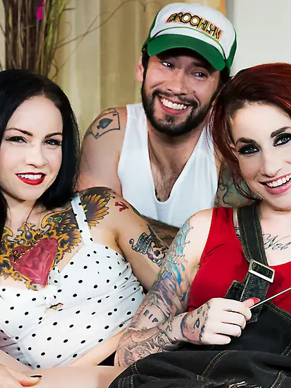 Horny stepsister brings friends