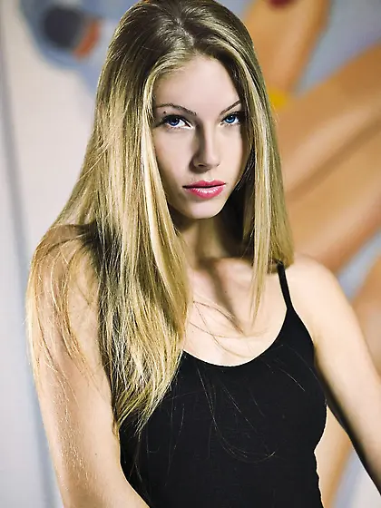 Beautiful long haired blonde Krstal Boyd is showing off her gorg