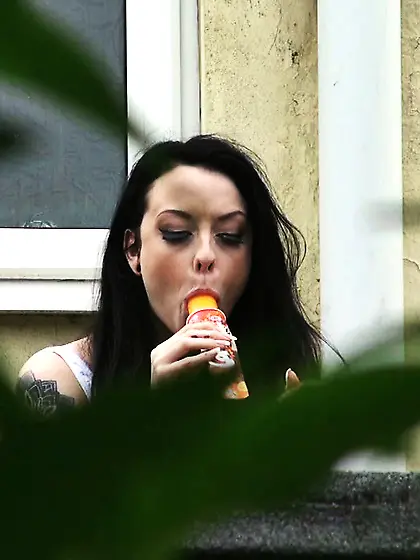 Tattooed submissive brunette nailed hard...