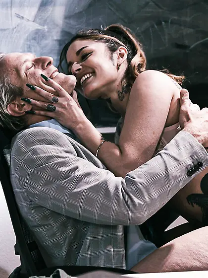 Tattooed schoolgirl Vanessa Vega gets fucked hard class