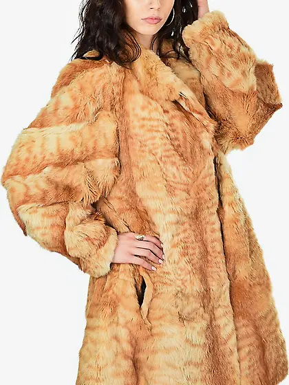 Wild cat fur coat