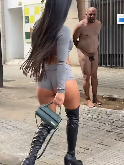 Tied nude humillant public cfnm