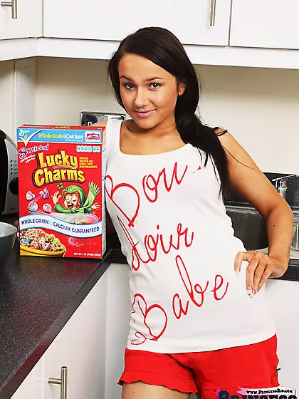 Teen babe morning cereal