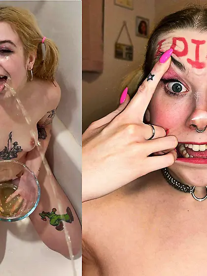 Bodywriting and piss drinking