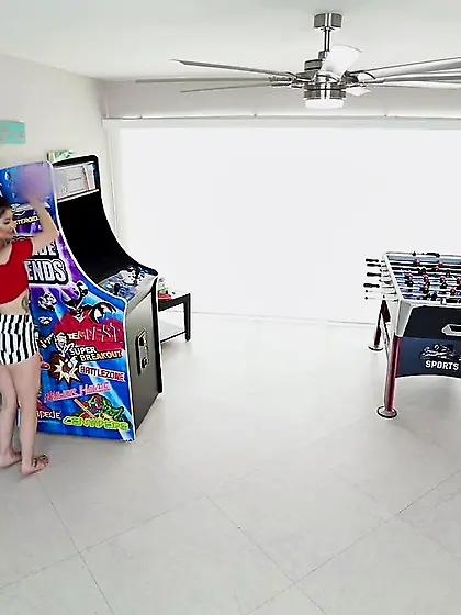 Small naughty brunette caught