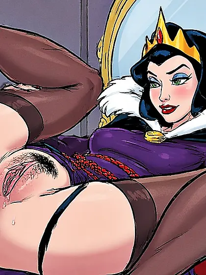 Xmas cards,  Disney Evil Queen & the 7 Santa Dwarfs