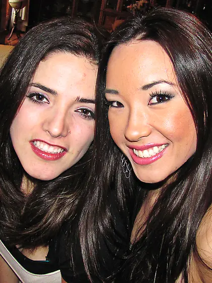 Four hot girlfriends use their charms to make a strong dude join