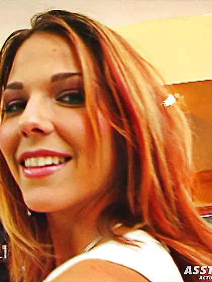 Stunning brunette asshole bred