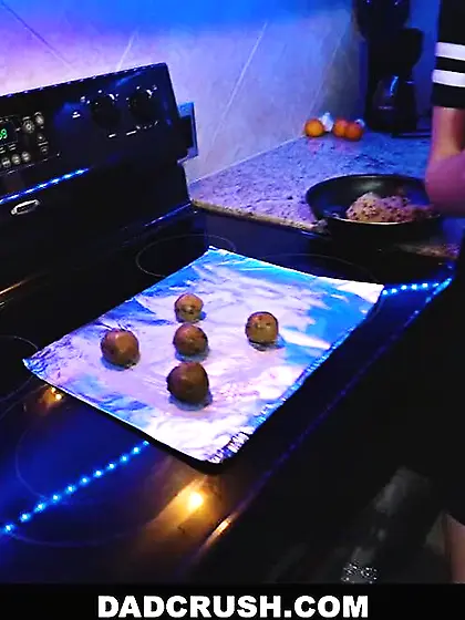 Bubble-butt teen gagged by step dad's dick