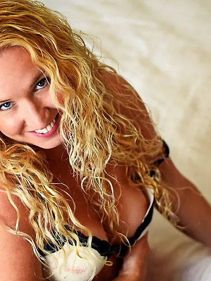 White girl blonde hair