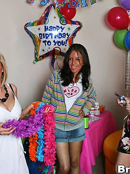 Madison Ivy celebrating her birthday by getting a huge penis