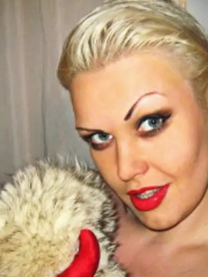 Brunette Doberwoman Dancing.