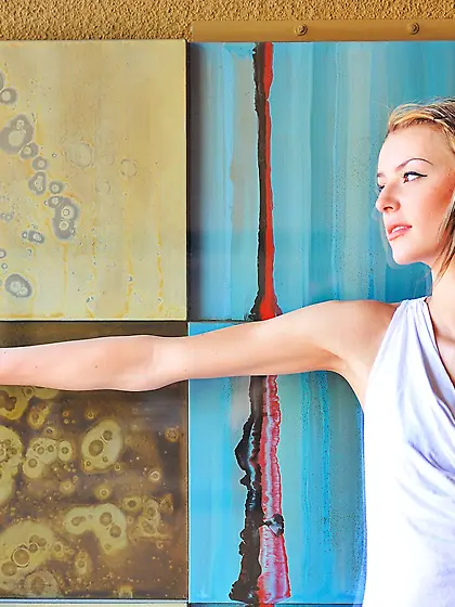 Charming Kourtney Scarlett in beautiful white dress flashes her