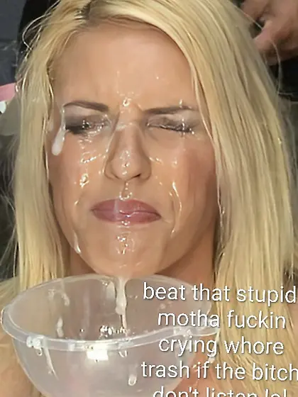 Bust ur loads on this sperm soaked whore face lol