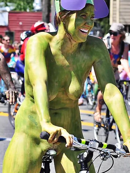 Naked bike ride nudist seat eaters