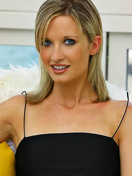 Non nude Leah in tight minidress and pantyhose