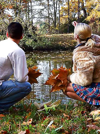 Ash-Blonde autumn area romp