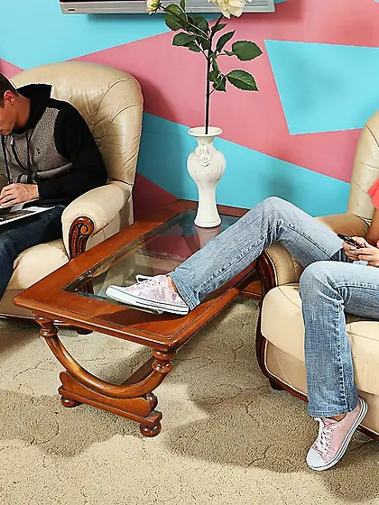 Lizzie entertains herself with