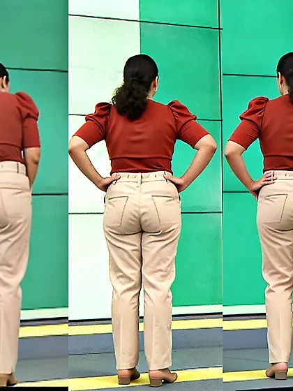 An ass on TV,  would you fuck her?