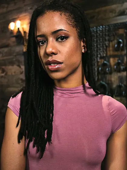 Black chick caves into Dom's desires 