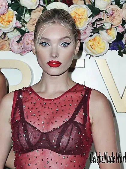 Elsa Hosk See Thru To Nips At #REVOLVE Awards