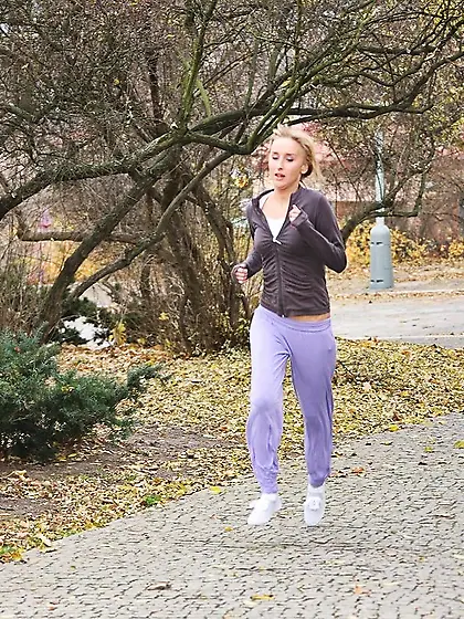 European stranger creampie