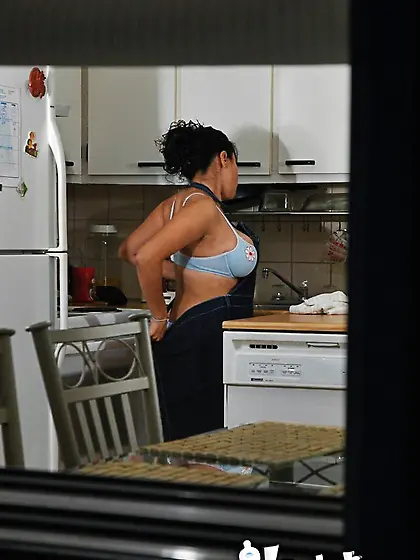 Libidinous brunette wild kitchen