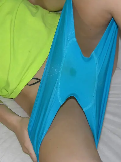 STAINED TEN PANTIES AND HOT BLONDE MODELING NUDE